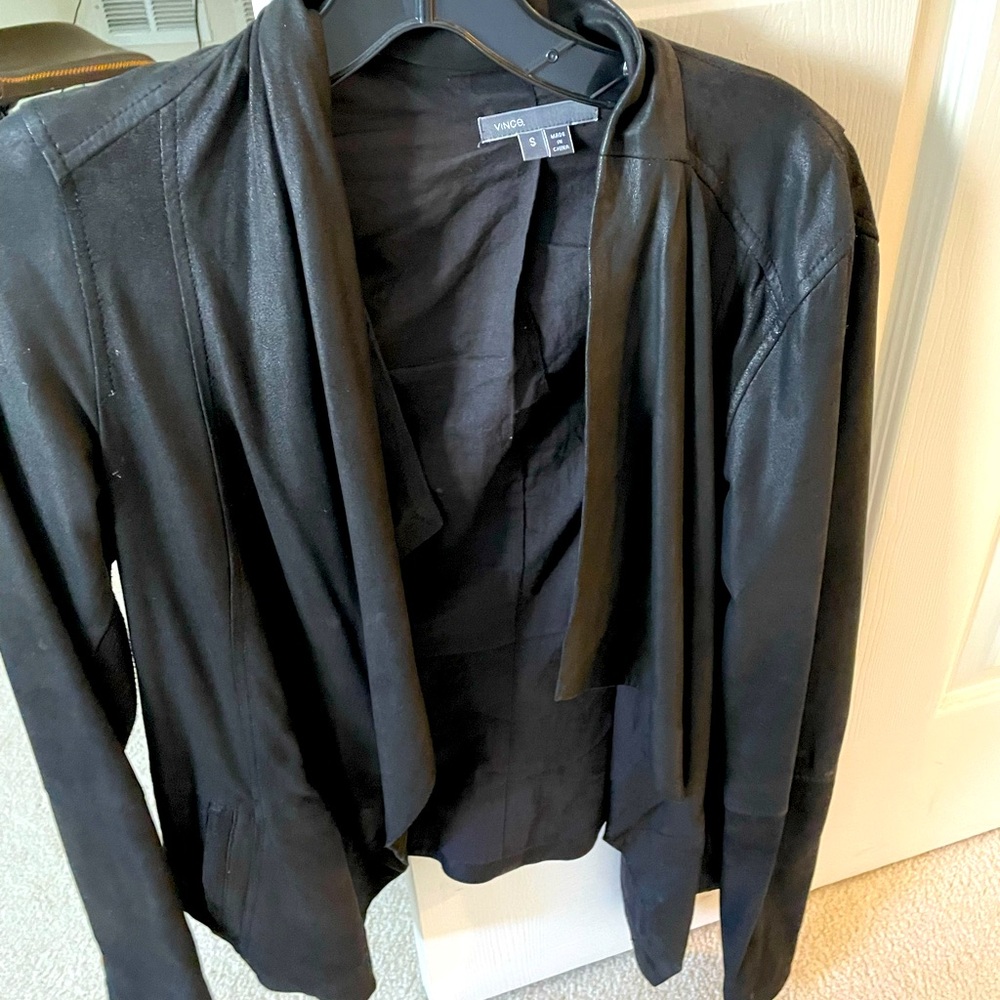 Vince paper leather jacket. Genuine leather size small